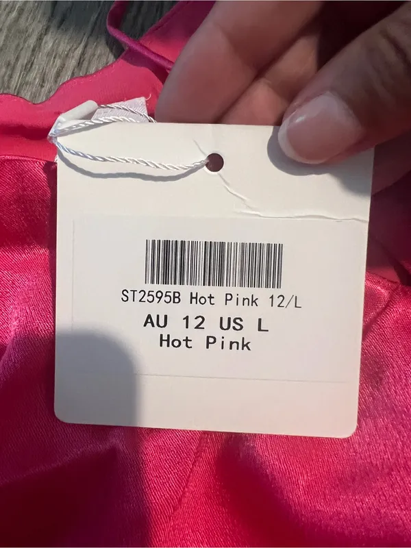 Nwt SELFIE LESLIE DONT WAIT UP ONE‎ SHOULDER WAIST TIE DRESS BARBIE HOT PINK - Image 8