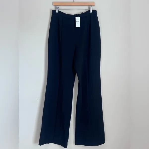 NWT Black‎ Halo Wide Leg Isabella Pant $295 Size 14 Black - Image 2