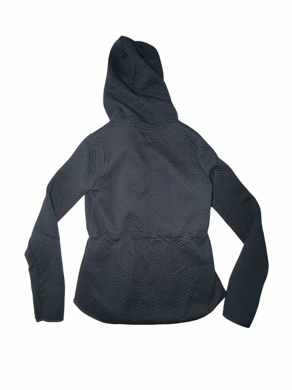 Hollister Quilted Black Hooded Soft Lightweight Cinch Waist Jacket Size Small - Image 3
