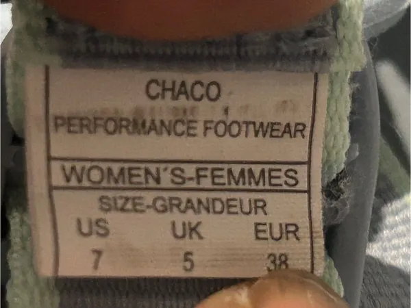 Chacos Women Pale Blue Slide Sandals with Mint Trim - Image 6