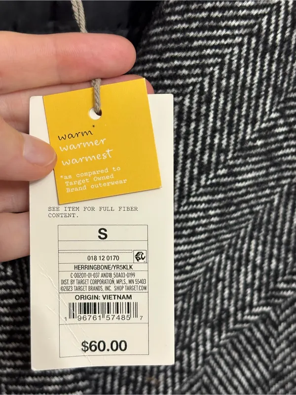 NEW Target A New Day Women’s Herringbone Oversized Peacoat - Size S - Image 6