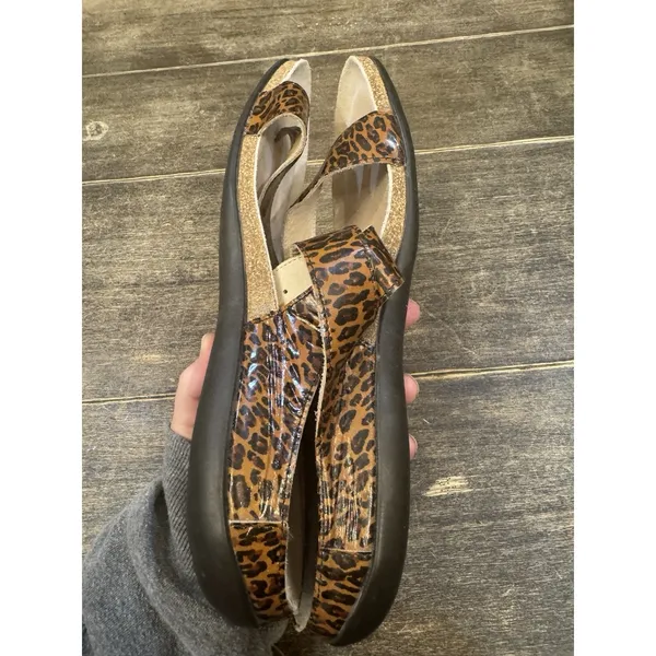 Mephisto Helen Leopard Leather Comfort Sandals Size 41 US 11 Slides‎ Strappy - Image 6