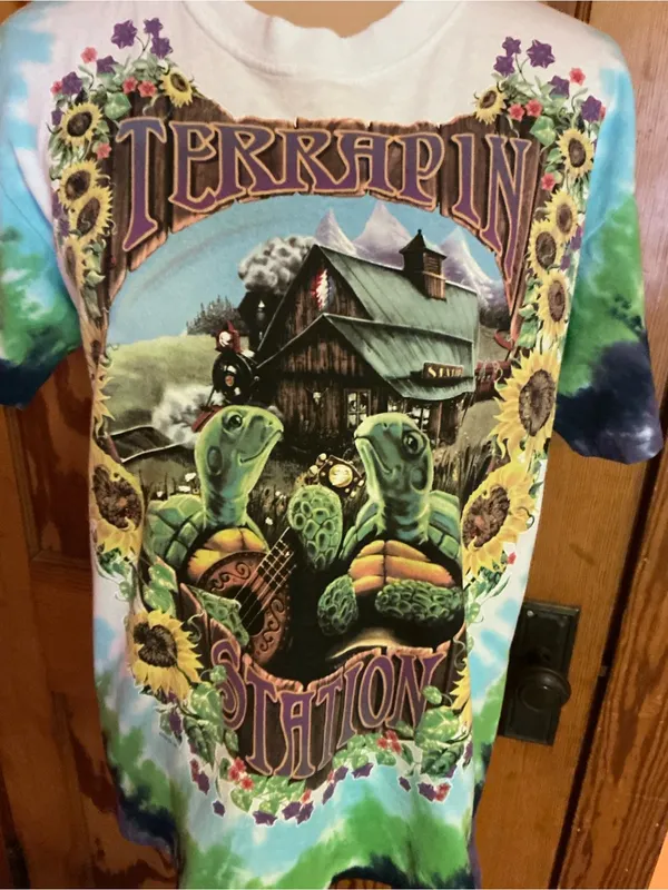 Liquid Blue Terrapin Station Grateful Dead Tie Dye T Shirt Medium Turtle Graphic - Image 4