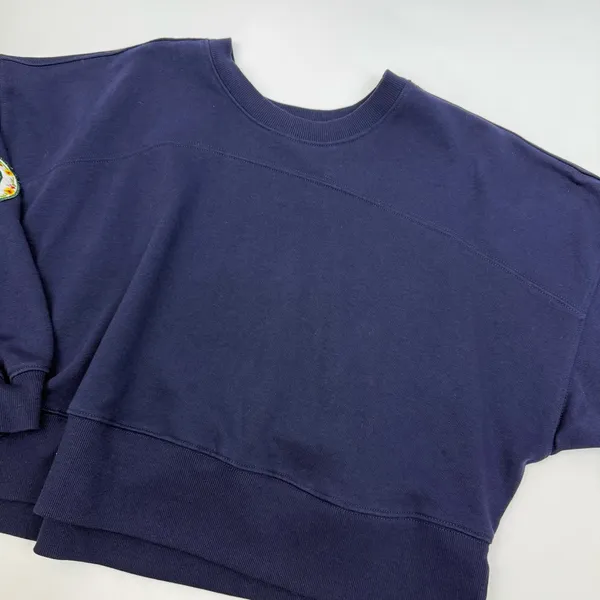 Gola X Anthropologie Pass Back Sweatshirt The Summit Navy Blue Patch Logo Crew - Image 8