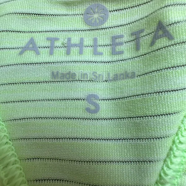 Athleta shadow stripped chi tank neon green S - Image 4