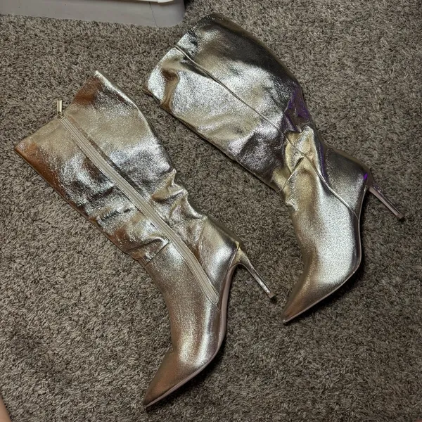 JustFab Metallic Boots - Image 6