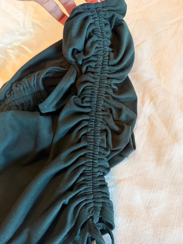 Mable green strapless ruched shirt size small - Image 3