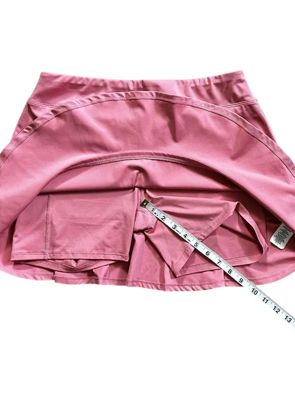 Tommy Bahama Golf Skort Pink Ruffle Hem Hidden Pocket Mini Skirt Medium - Image 7
