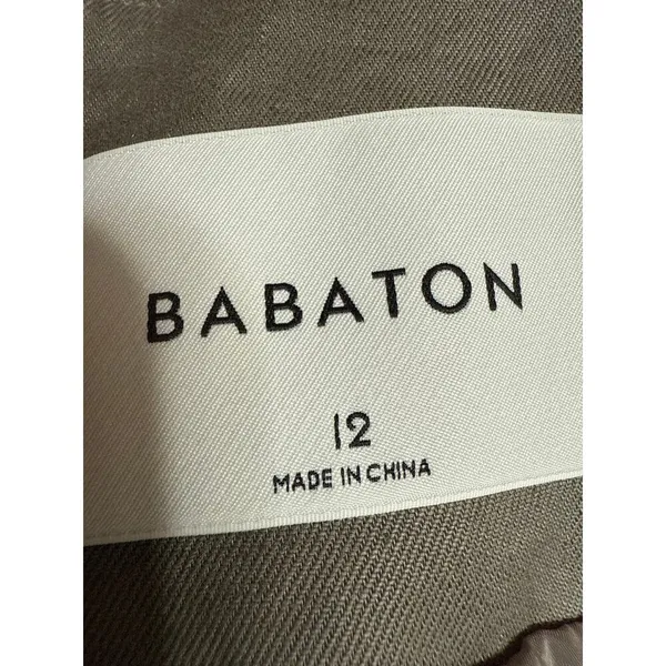 Aritzia Babaton Women's Gray Sleeveless Button Up V-Neck Crop Vest Top Size 12 - Image 3