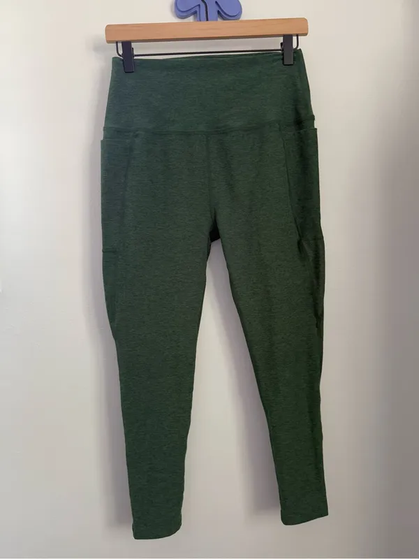 Beyond Yoga XL Spacedye Pockets High Waist Leggings Hunter Green Athletic Comfy - Image 2
