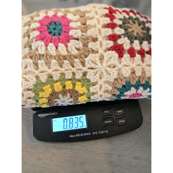 Luna Ivy Granny Square Crochet Sweater Cream Colorful Open Knit Women Size S NWT - Image 11