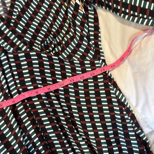 Maeve For Anthropologie Knee Length Dress Black Multi Color Long Sleeved Size 10 - Image 16