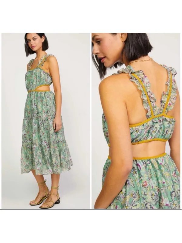 Current Air Lasalle Open Back Midi Dress Size M - Image 3