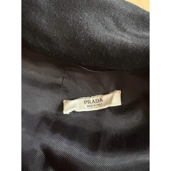 Prada Black Wool Angola Blend Jacket Size 44 US 8 - Image 5