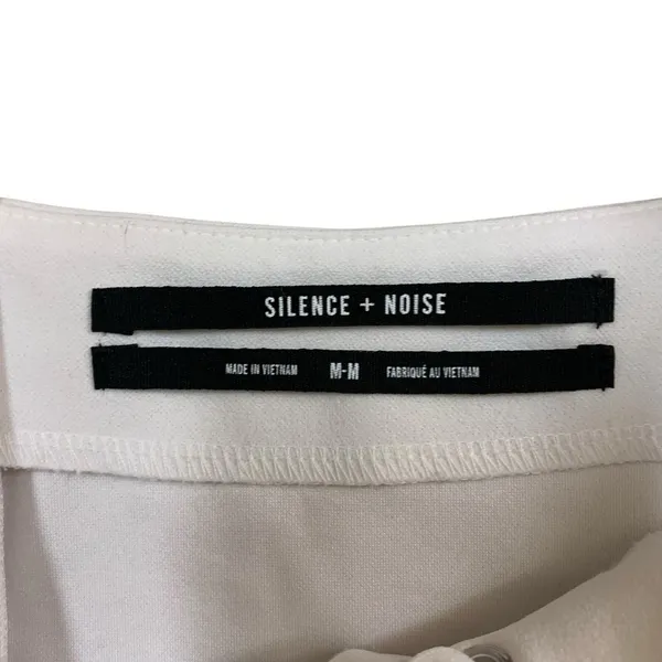 Urban Outfitters Silence + Noise‎ Reina Lace-up Top Medium White Y2K Grunge - Image 3