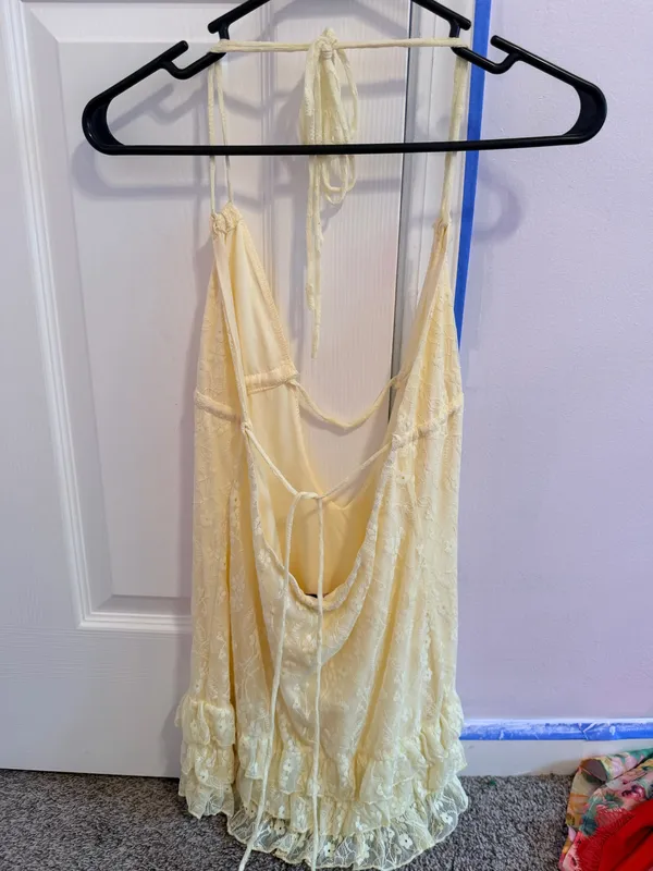 Edikted Dress Mini Cut-Out Yellow - Image 2