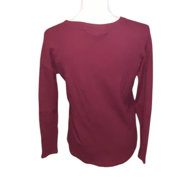 Wrangler Button-Up Top Waffle Knit Long Sleeve Western - Image 5