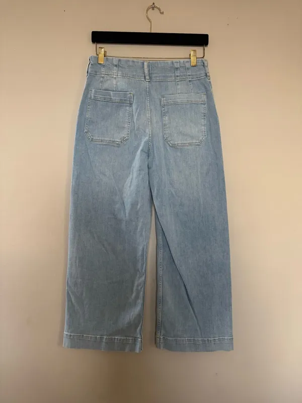 Maeve Light Blue Wide-Leg Cropped Jeans - Image 3