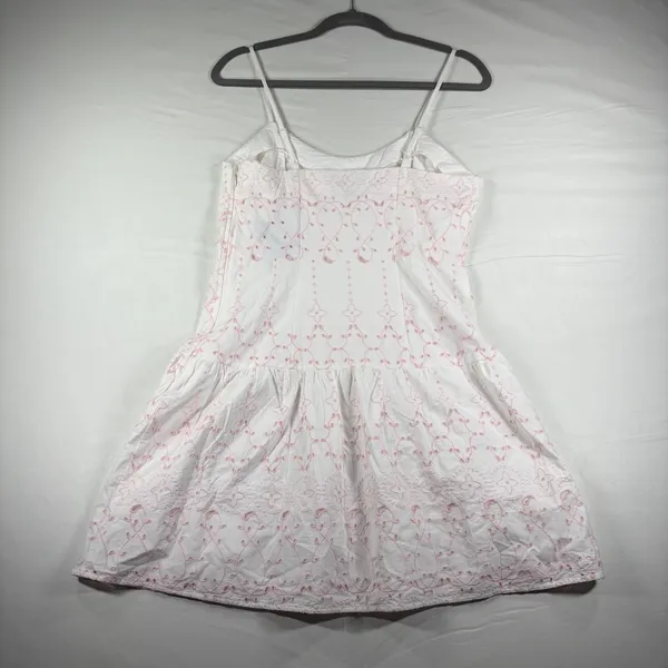 Roller Rabbit Target Pink White Eyelet Embroidery Drop Waist Sun Dress Small New - Image 14