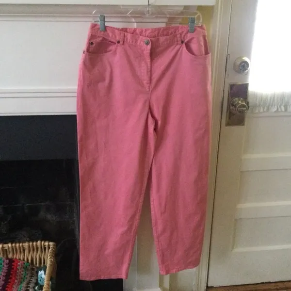 Colored Jeans Stretch High Rise Salmon Pink - Sz 12 - Image 4