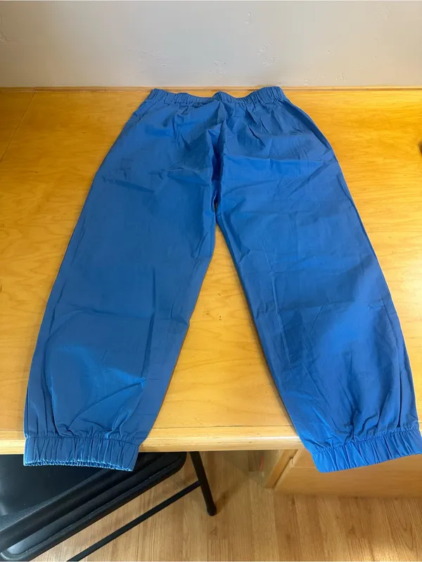Halara Mid Rise Cotton Joggers with Pockets XS Blue NWOT - Image 5