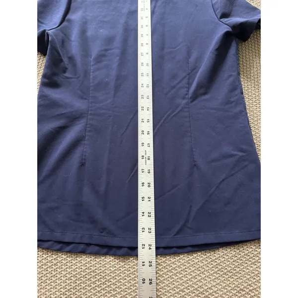 FIGS Women's Technical Collection Scrub Top Blue Short Sleeve V Neck Sz 2XS - Image 7