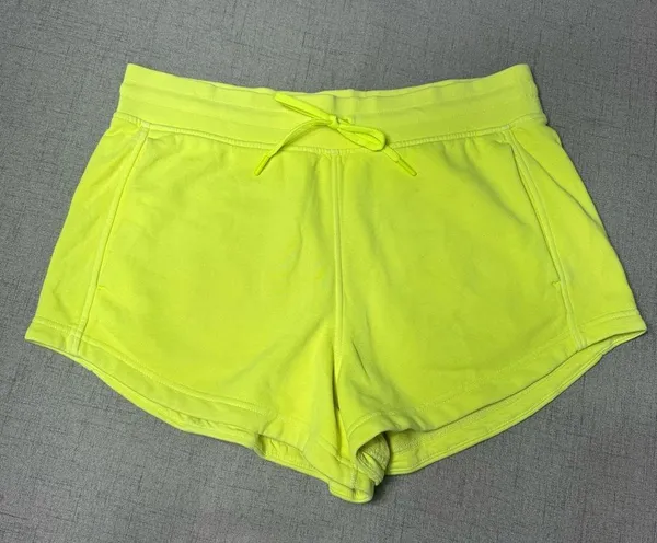 Lululemon Inner Glow High Rise Shorts Neon Yellow Highlighter Short Size 12 - Image 4
