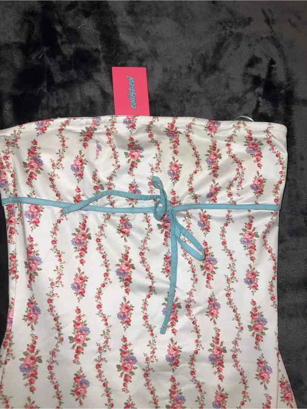 Edikted Jules Print Strapless Minidress Size Medium New with tag - Image 8