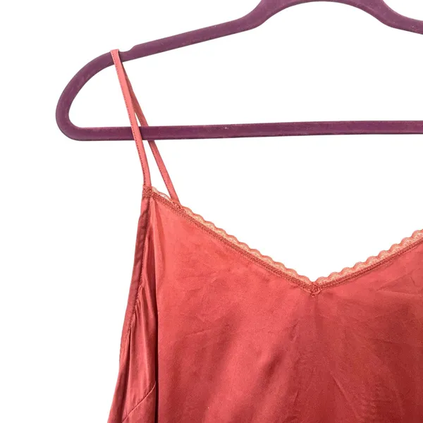 ANTHROPOLOGIE Lace Trim Satin Cami Pink Large‎ - Image 4