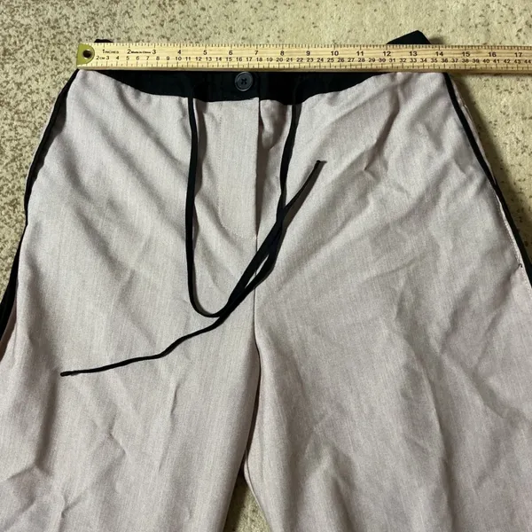 ASOS‎ DESIGN Minimalist Womens Light Pink Wide Leg Side Stripe Trousers Size S - Image 4