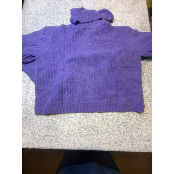 Universal Thread Purple‎ Ribbed Turtleneck Sweater Women's Size Mesdium NWT - Image 4