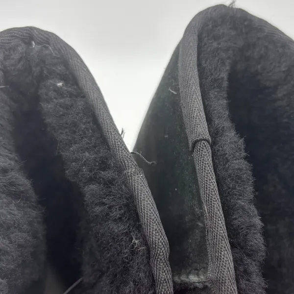 UGG Australia Classic Short II Black Suede Shearling Boots Women 9 - Image 8