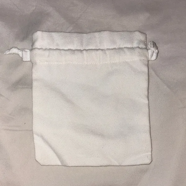 Dior White and Gold Logo Pouch - Image 2