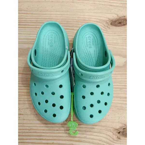 Crocs Classic Platform Clog Mint Green Womens Size 7 Chunky Slip On Shoes - Image 6