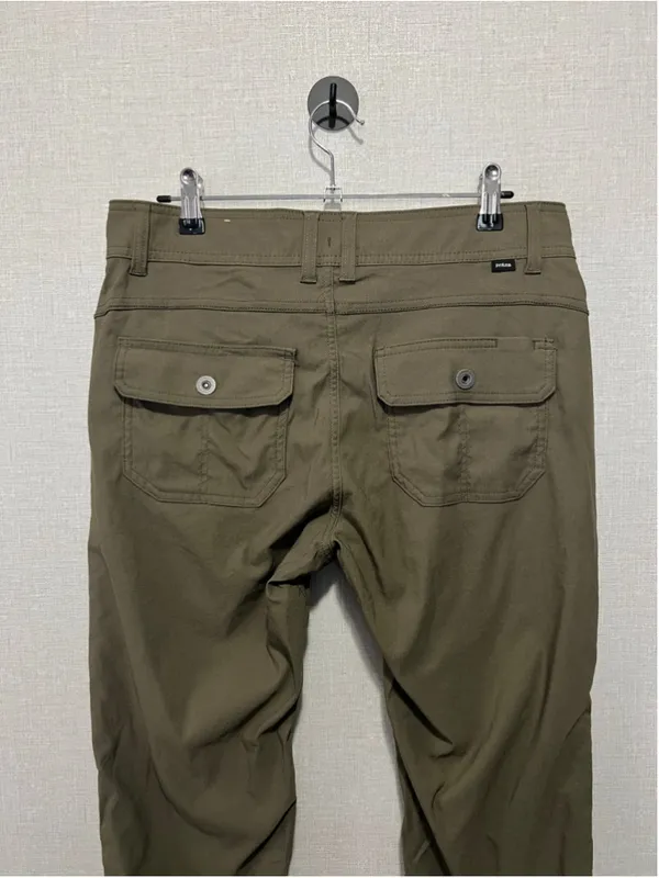 prAna Olive Green Straight Fit Stretchy Outdoors Hiking Utility Pants - Image 5