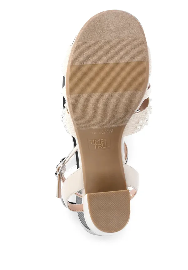Pearl Block Heels White Size 11 - Image 6