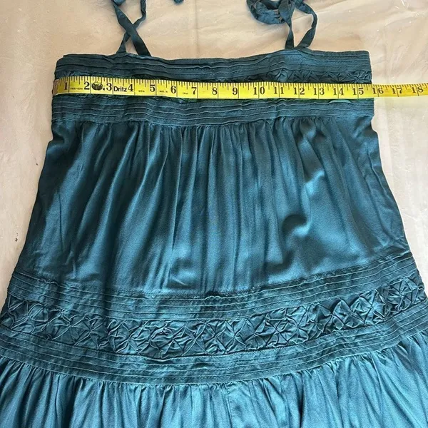 Anthropologie Floreat Senna Fringe Teal Dress Size Small - Image 12