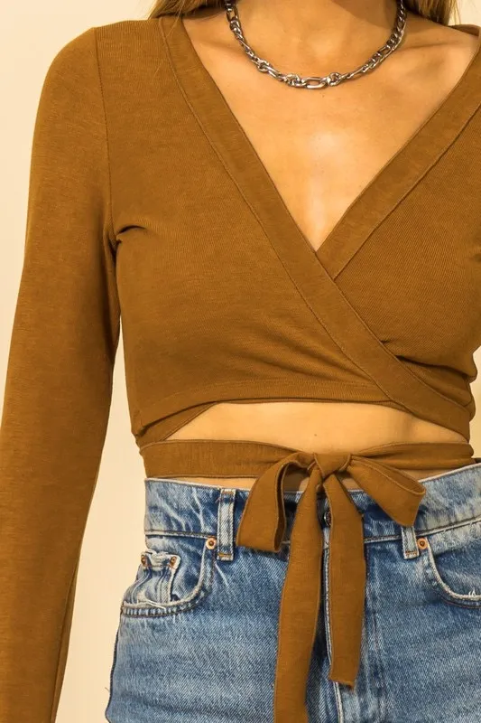 Vici Crop Wrap Top - Image 3