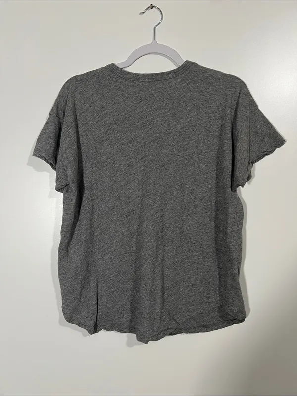Madewell Organic Cotton Gray Slub T-shirt Size Large - Image 5