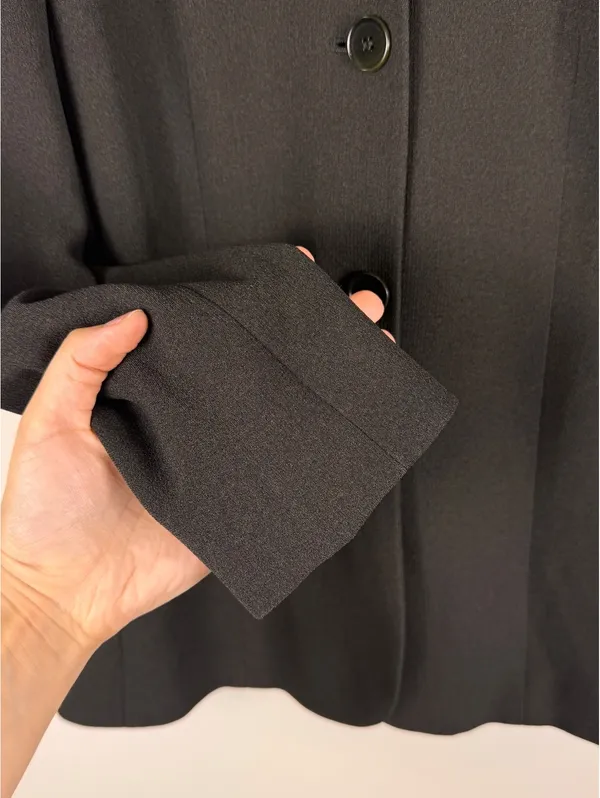 Ann Taylor Vintage Black Skirt Suit Set Blazer Pencil Skirt Size 4 Career - Image 5