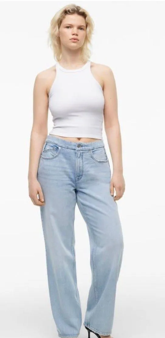 Good American x Zara ZW 90's Relaxed Jeans - Image 2