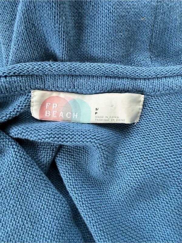 Free People Beach Blue Everson Sweater Jumper Size Small - Image 8