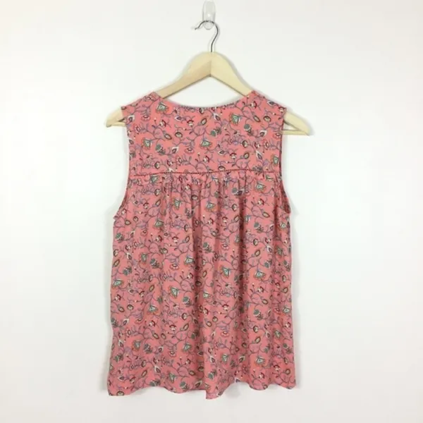 Rose + Olive Garden Liberty print ruffle floral‎ pattern sleeveless blouse countryside - Image 2