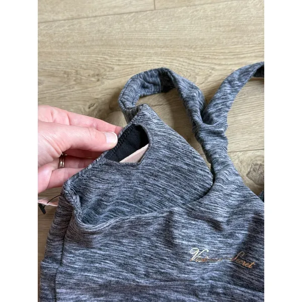 NWT Victoria's Secret Grey Space Dye Twist Front Racerback Sports Bra size S - Image 10