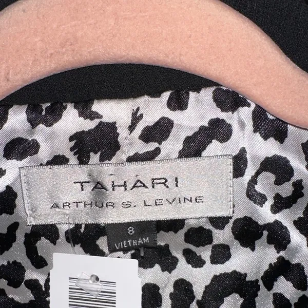 Tahari Black Cheetah Print Inner Blazer - Image 3