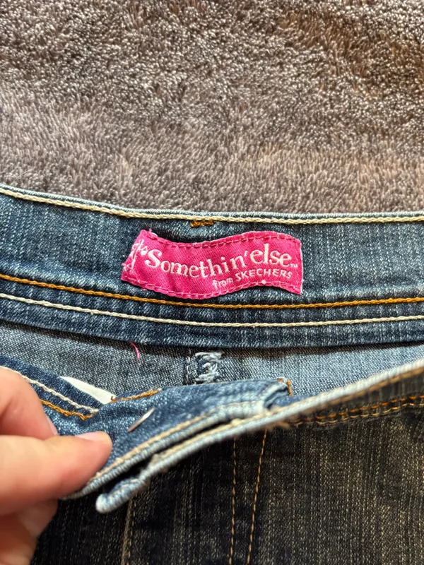 Vintage Skechers Denim Mini Skirt - Image 3