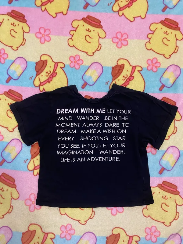 Black vibe n’ daydreamer crop top - Image 2