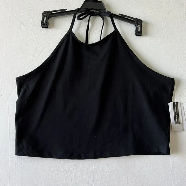 NEW BP halter Crop Top black off Back 1X Boho summer - Image 6