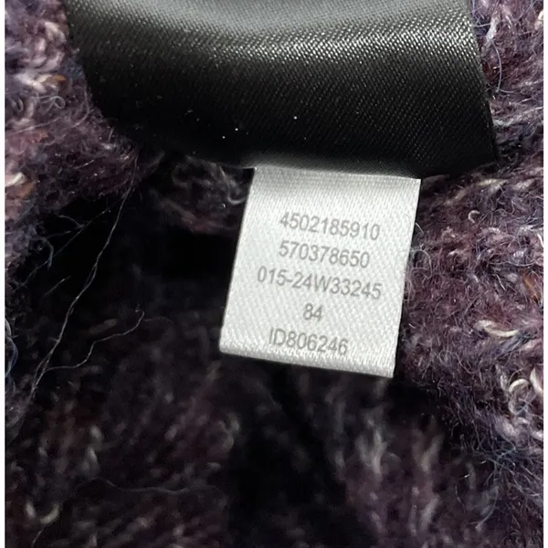 White House | Black Market Purple Cardigan Size Small Chunky Marled Cropped Sweater Knit Wool Blend - Image 9