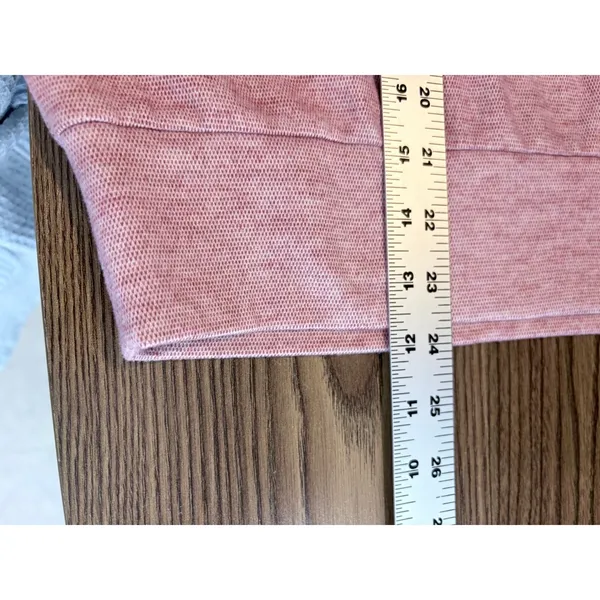 Evereve Rose Pink Chevron‎ Puff Sleeve Sweatshirt Knit Pullover Top L - Image 7